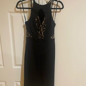Black/lace bebe MIDI dress